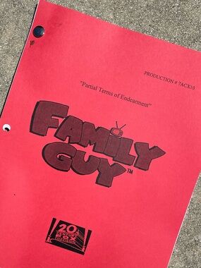 RARE 2009 Family Guy Live! Partial Terms of Endearment Used Script w/ Highlights